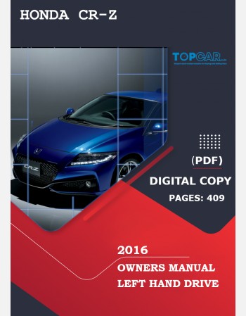 honda cr-z 2016 owners manual